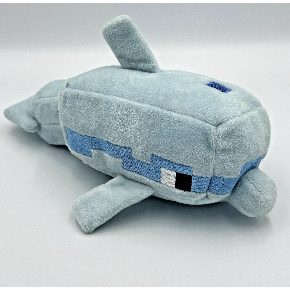 Minecraft Dolphin Plush Mojang JINX Blue 9” Stuffed Animal Toy EUC